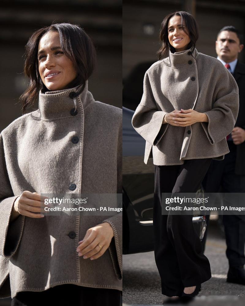 梅根，这次在约旦，身上那件ZARA外套，确实够“亲民”。但凡看过几眼新闻的，估计