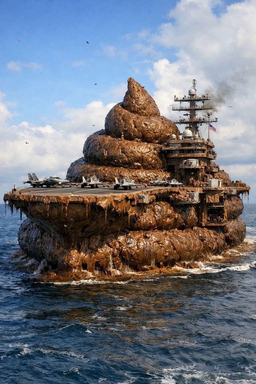 刚才，看到了伊朗的导弹这么厉害，才明白为什么人家美军一定要故意把“福特”号航母改