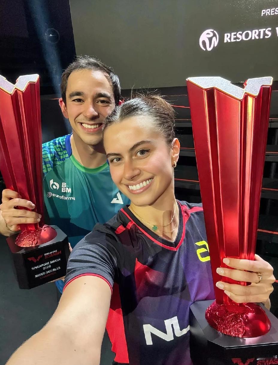 新加坡大满贯，迎来有史以来第一个巴西冠军，也是外协第一个大满贯混双冠军。瞧