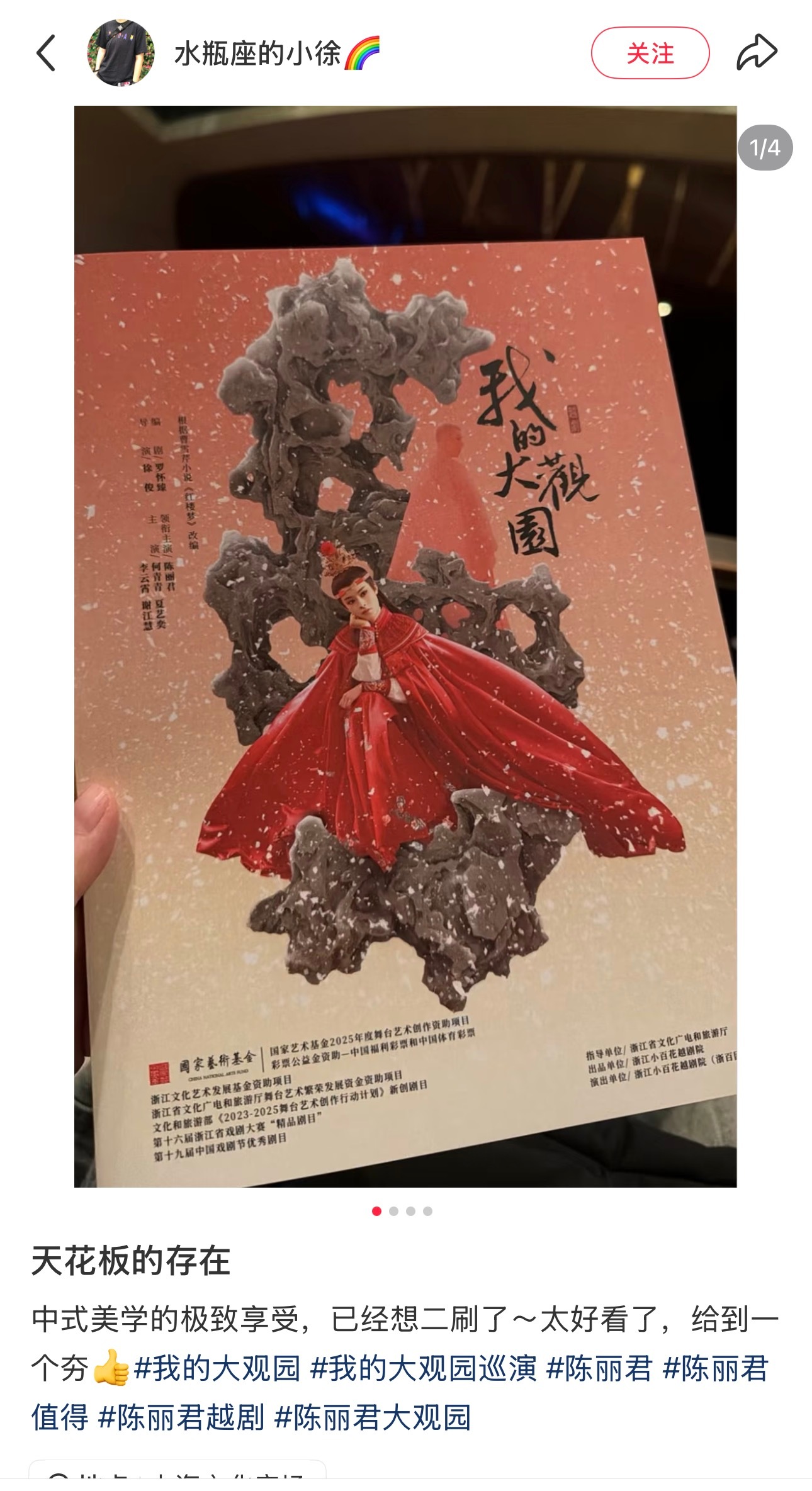 好高的评价陈丽君申报白玉兰戏剧奖主角奖