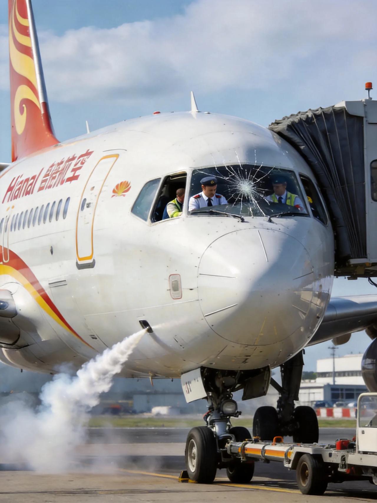 【万米高空玻璃裂了！海航机长这一波操作，稳！】一架从布鲁塞尔飞往北京的海南航