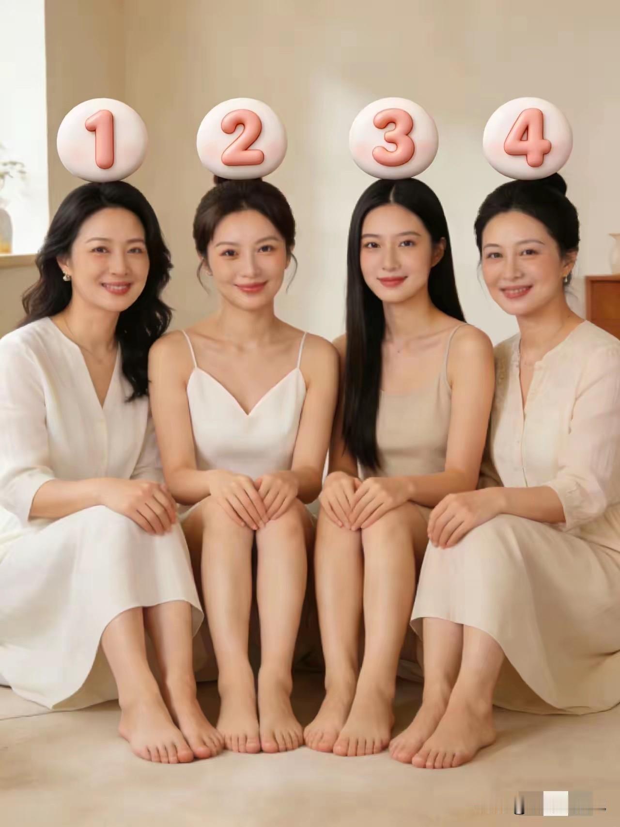 四位小姐姐，你最喜欢哪一个？