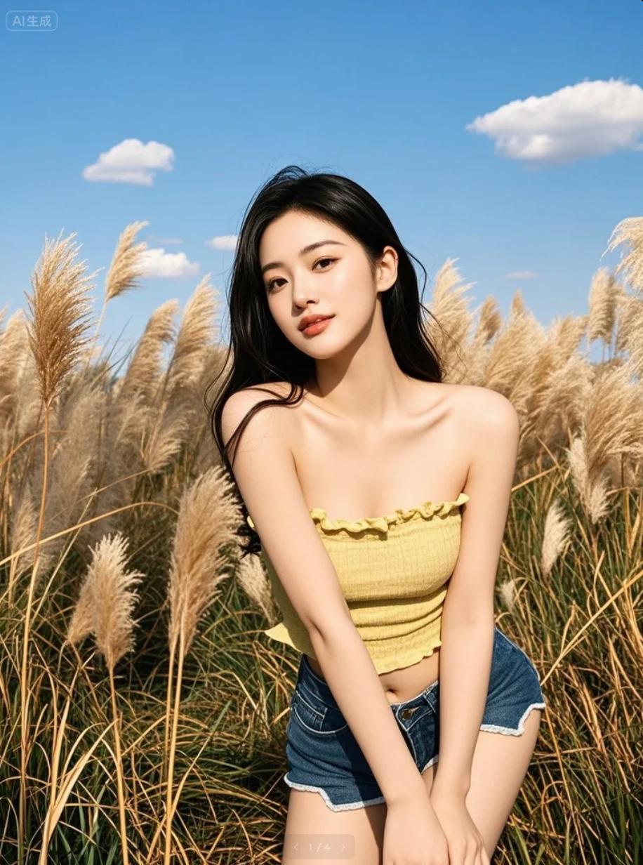她不说话，但风知道，这是秋天最动人的告白。
