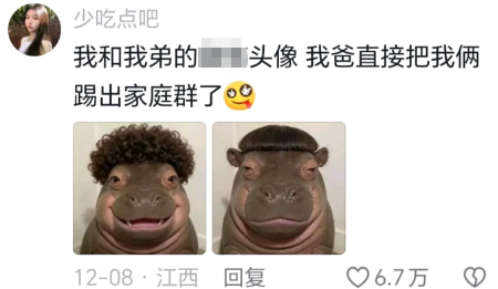 我爸直接把我俩踢出家庭群了