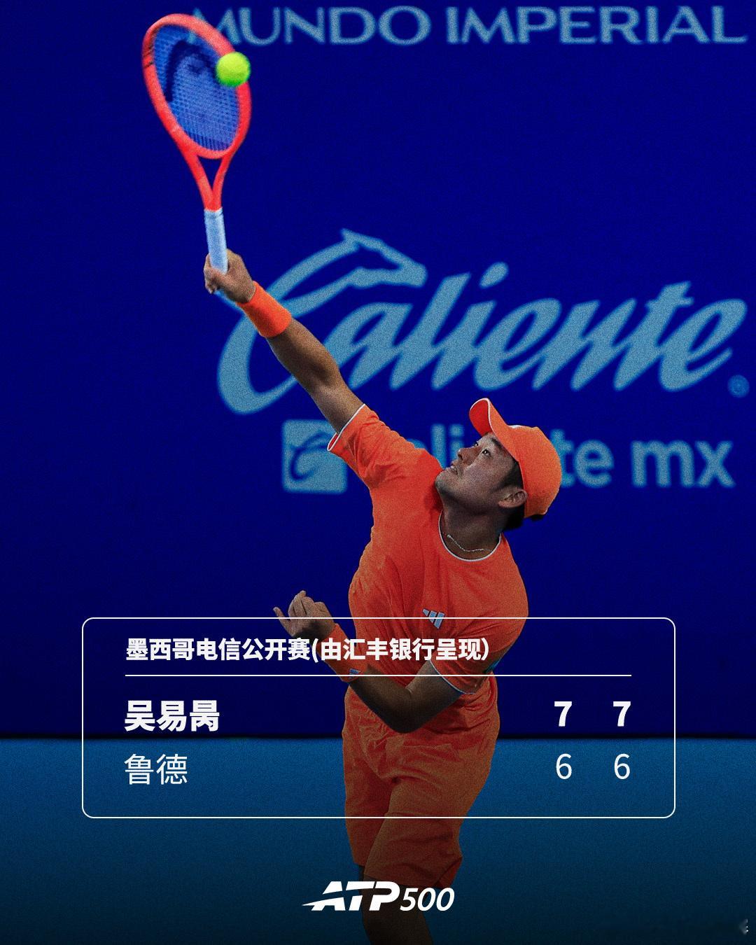 吴易昺淘汰鲁德🔥ATP500墨西哥电信公开赛(由汇丰银行呈现）首轮，从资格赛