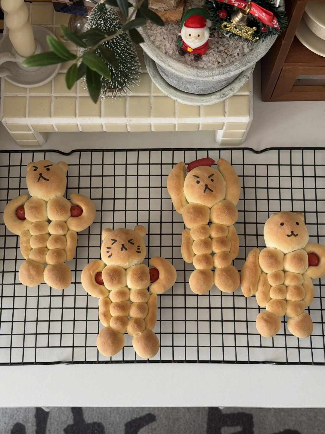 太卷了！面包都练出六块腹肌了🐱