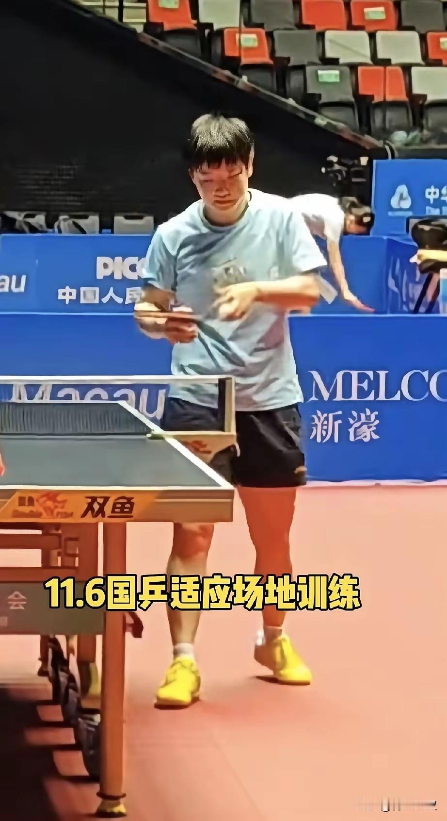 11月6日果然是北京河北一家亲，孙颖莎居然和李雅可对练起来。上届全运会，