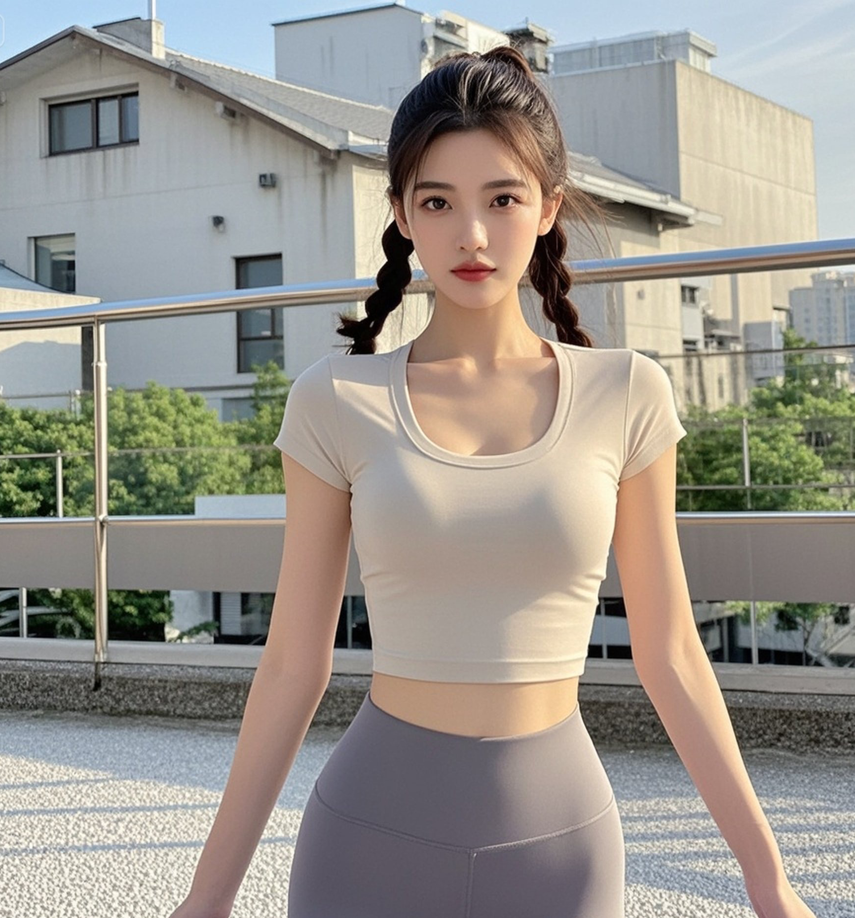 蜜桃臀女神健身，身材火辣无人能敌