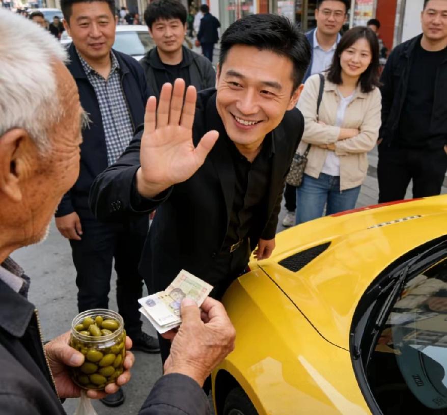 3月17日，山东一骑三轮车的大爷不慎撞到路边法拉利，未离开现场等待车主。我