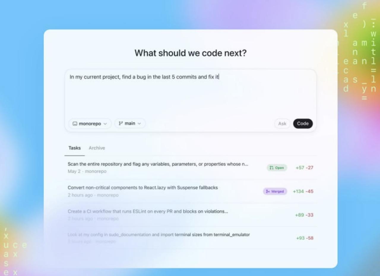 OpenAI人工智能编程代理Codex新版发布，现在可以针对单个任务同时生