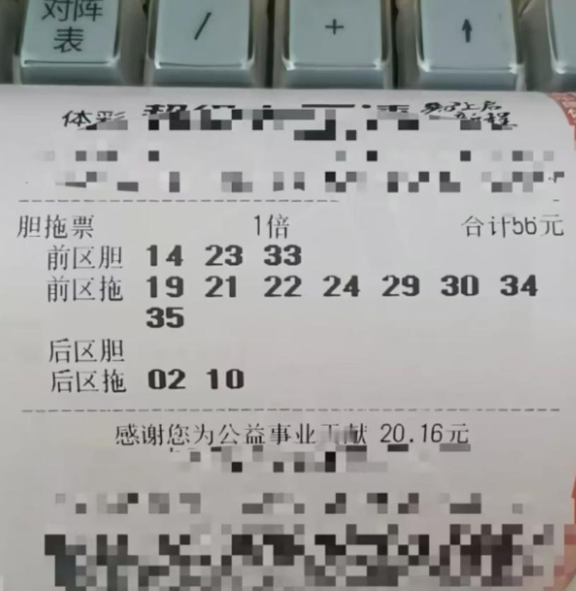 最近3胆定位票有点火：两票分别中1000万和733万，都是前区3胆定位搭配10个