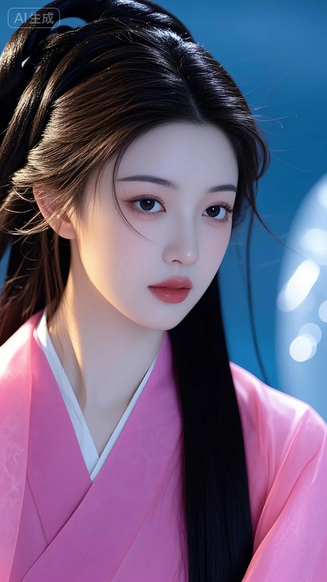 梦幻古风少女，粉衣飘飘，仙气缭绕