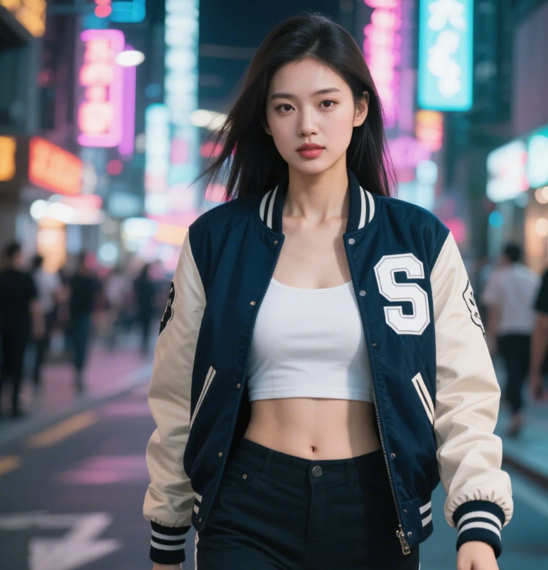 街头辣妹申请出战！这走路姿势我愿称她为夜之女王