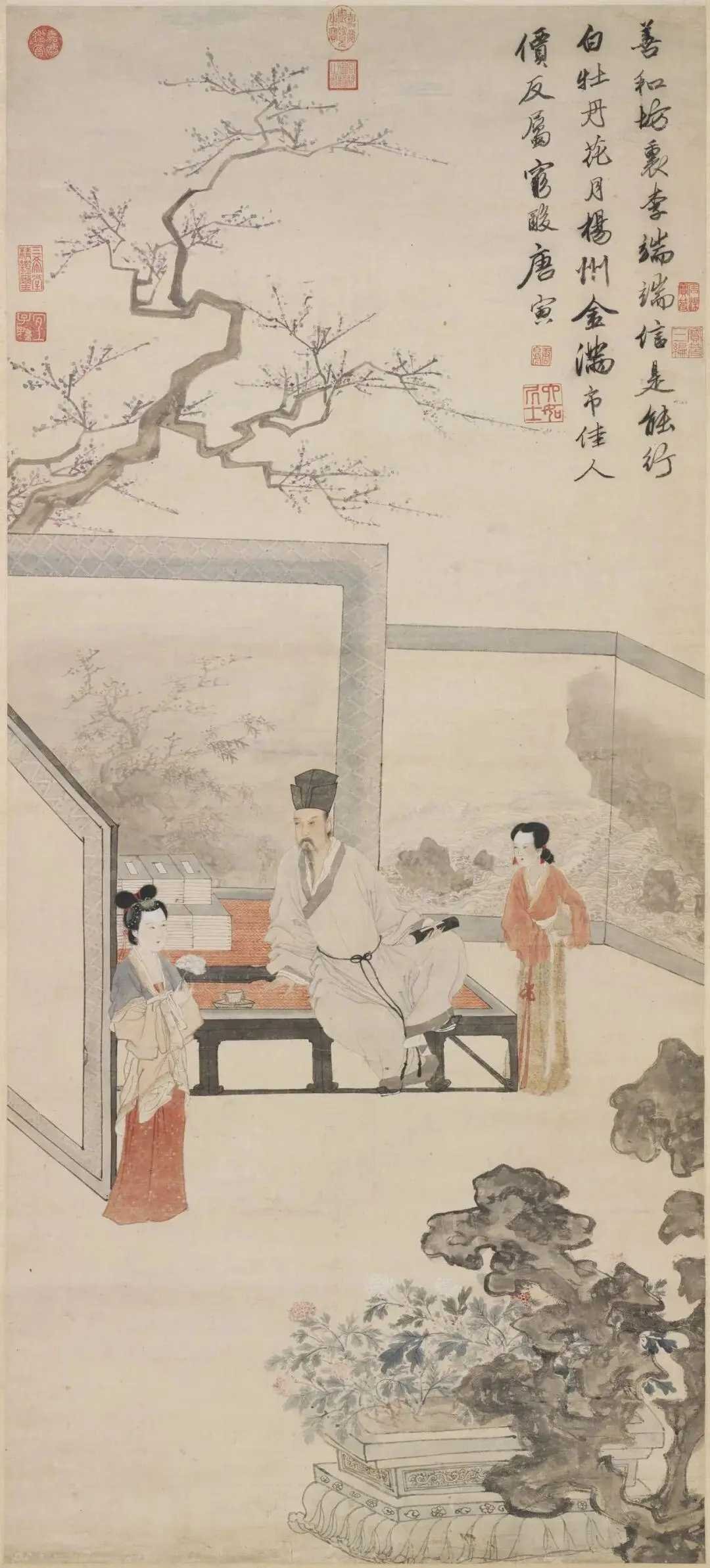 唐寅桃花庵里的风流与孤愤。弘治十一年（1498年），二十九岁的唐寅赴南京参加乡