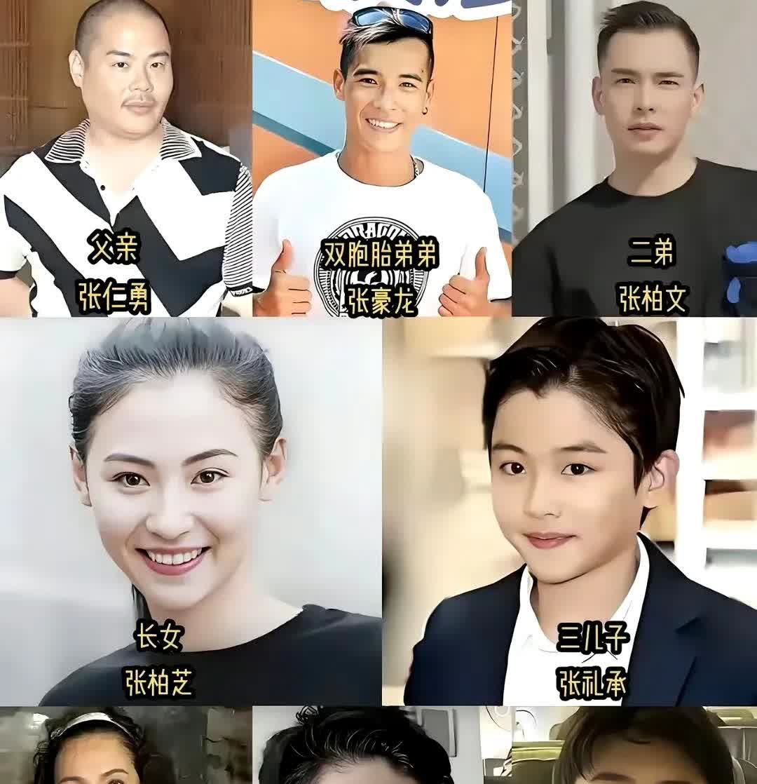 张柏芝一家颜值还是很高的，尤其是弟弟和她的三儿子。她的三儿子更接近外婆混血的