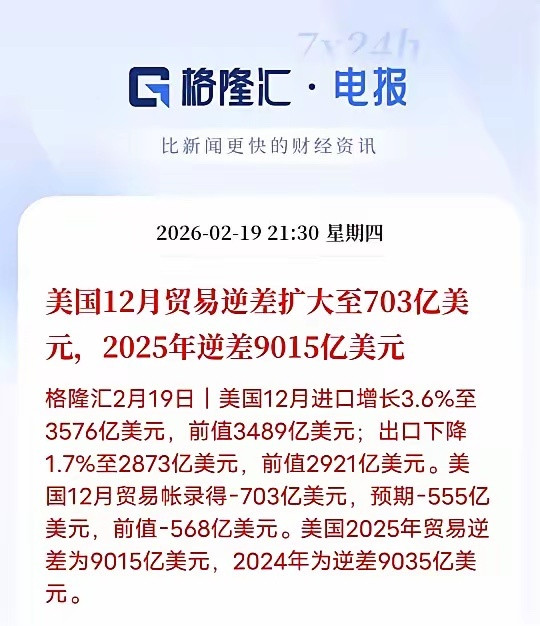 关税越加逆差越大！美国9015亿逆差真相：不是输了，是方向全错刚出炉的美国贸易数