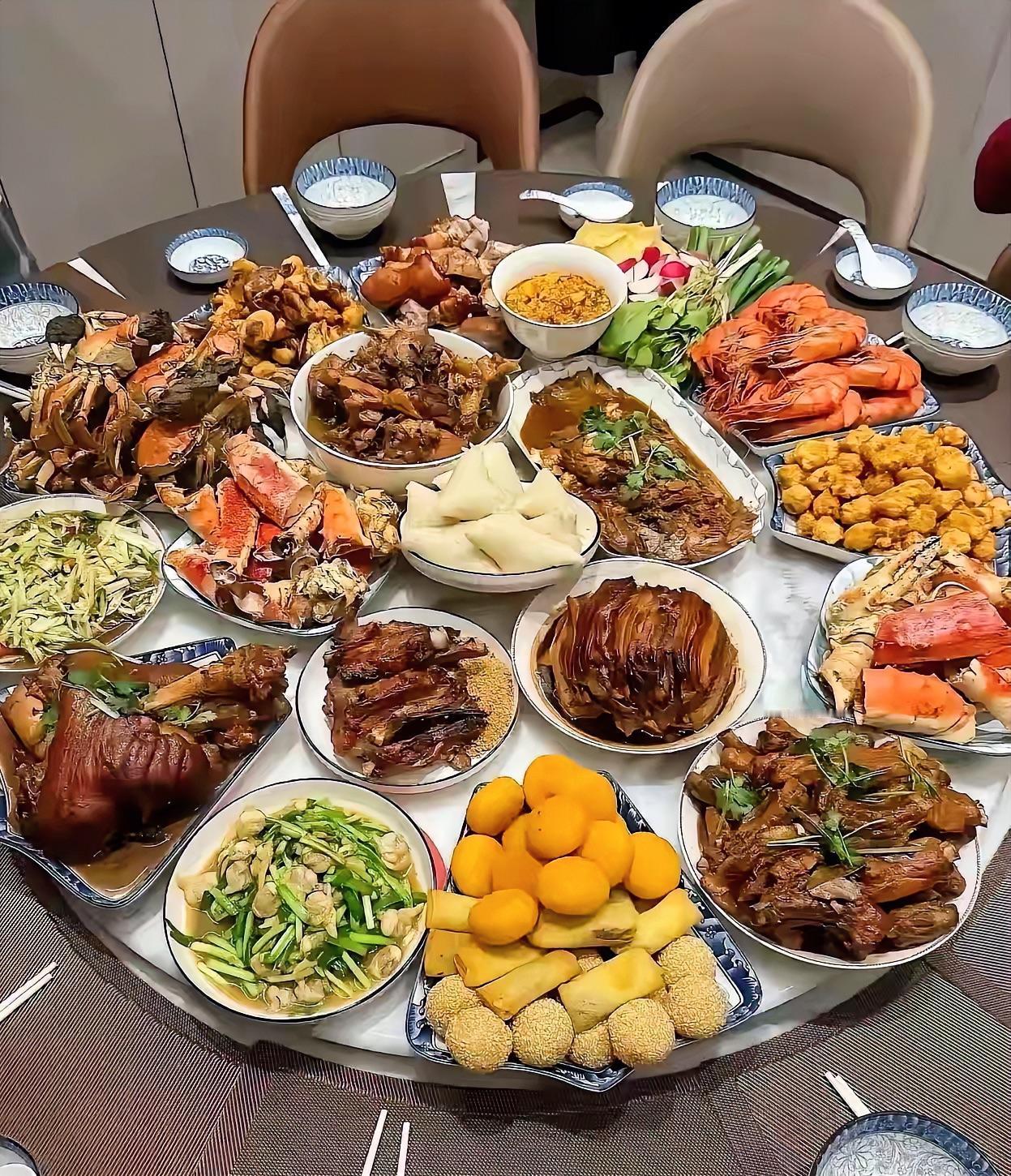 过节了，这一桌子菜，在全国是个什么水平呢？