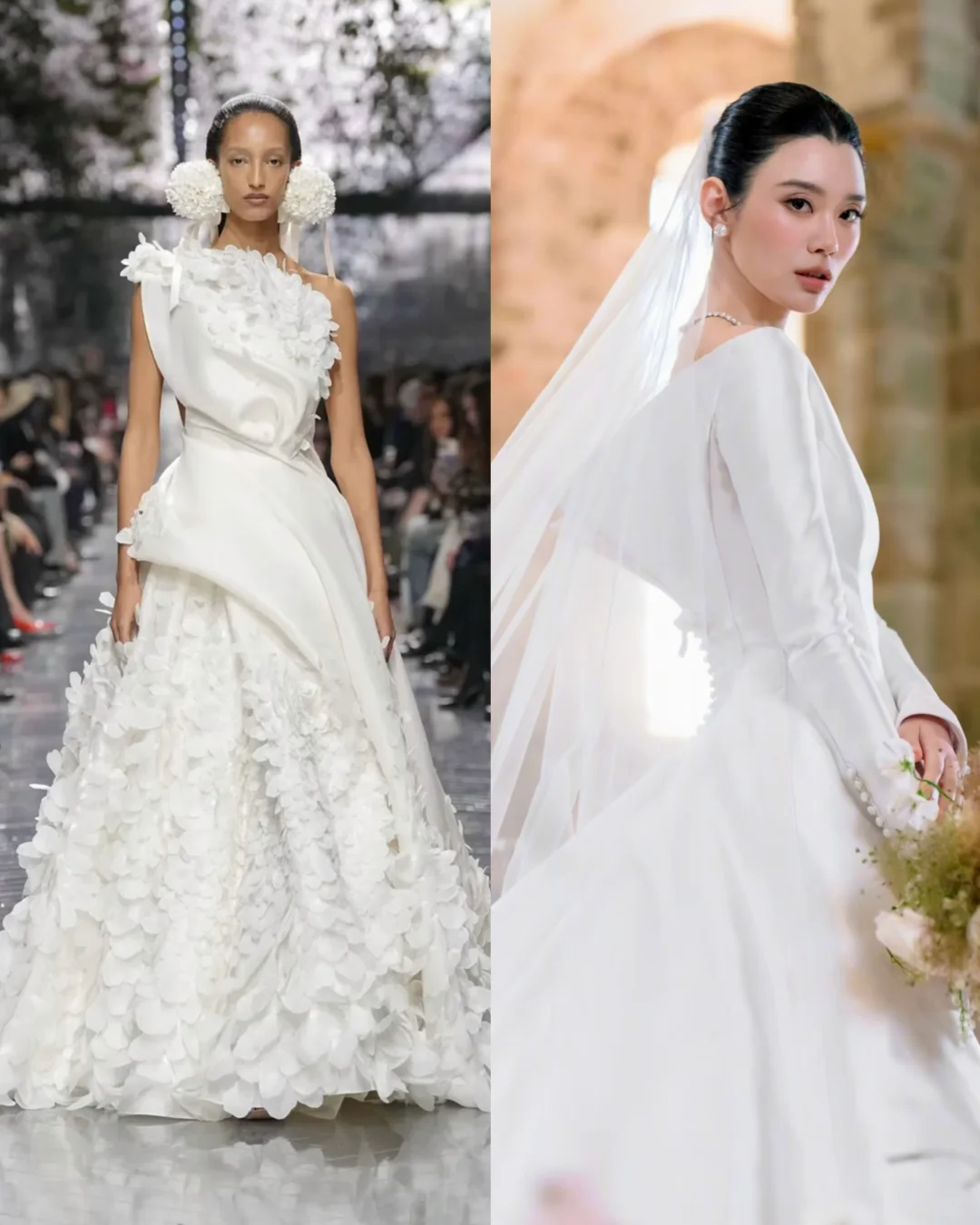 霉霉和奚梦瑶的婚纱出自同一个设计师！