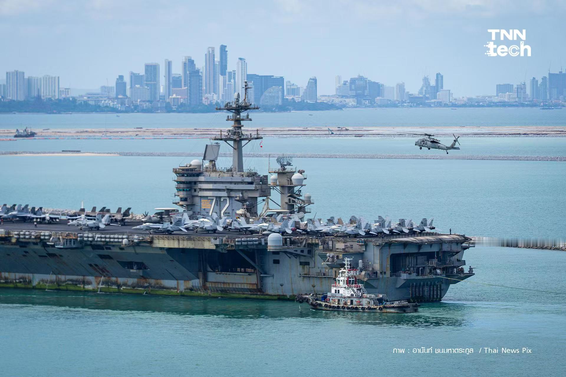 更多的CVN-72林肯号进入泰国芭提雅港高清图[滑稽笑]海外部署272天后林肯号一片破败不堪，腐朽至