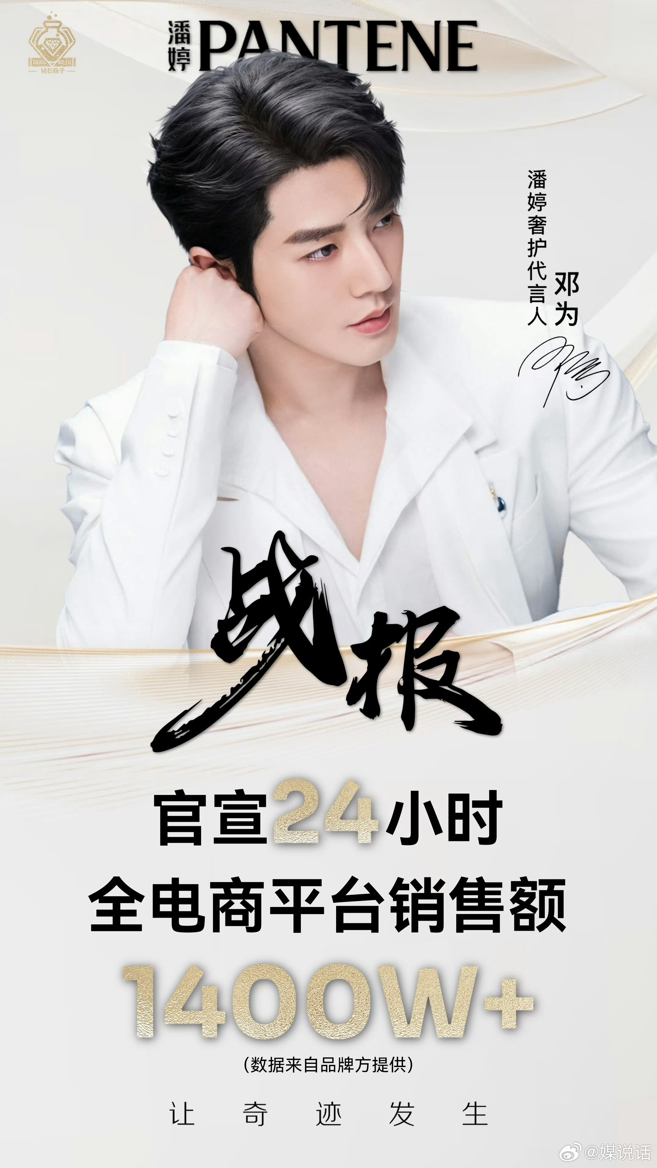 2025男星带货排行榜邓为所有商务代言销售额都是千万级别的，不是GMV~而且都