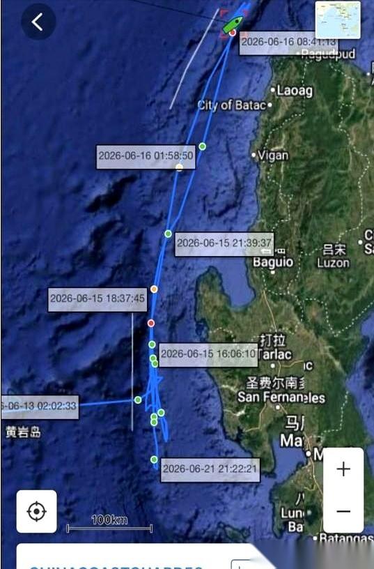 根据菲律宾海岸警卫队发言人的通报，中国海警5304舰这回的路线，走得极度扎眼。