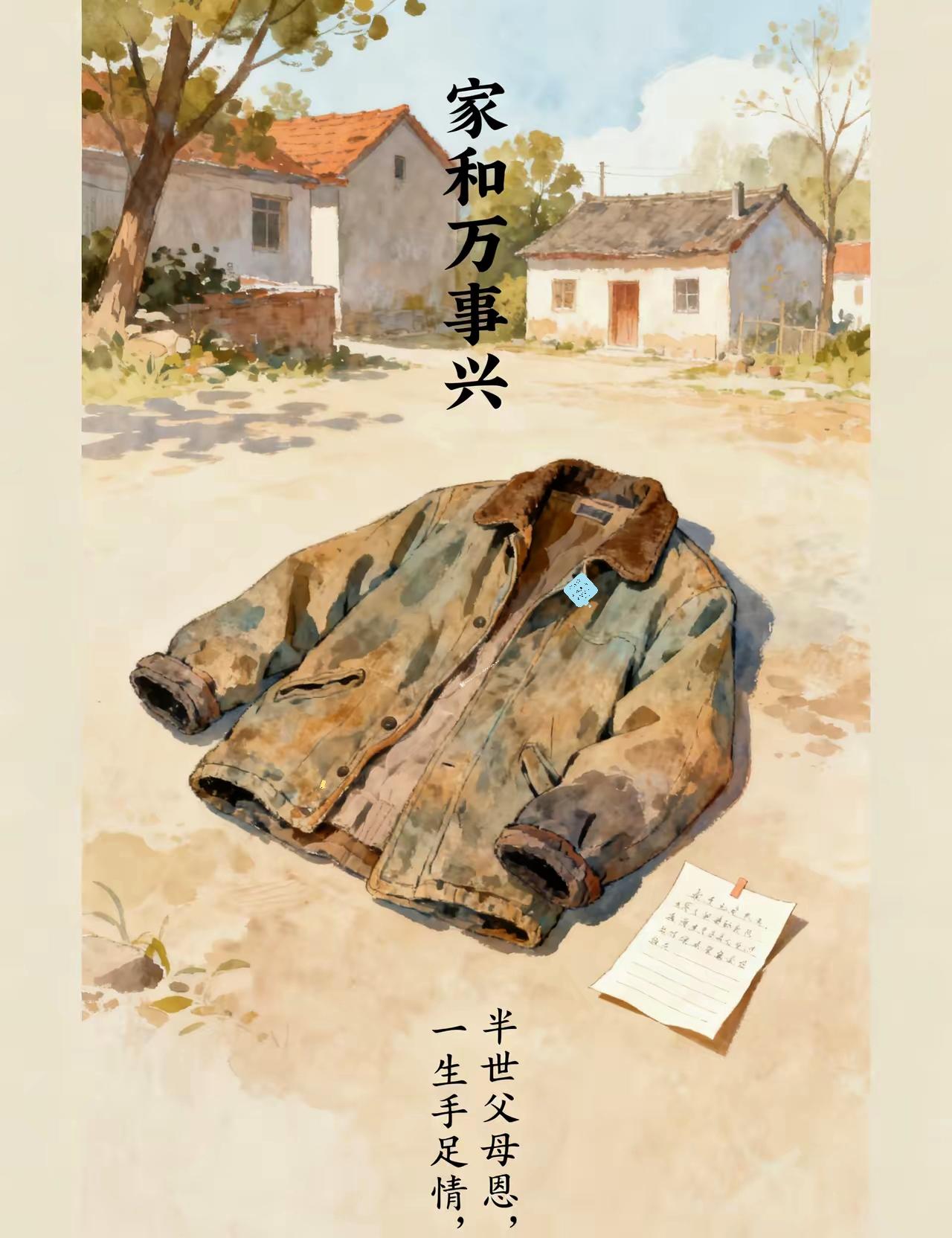 母亲去世后留下一件破大衣，指定留给我大哥。大哥嫌衣服脏，直接扔到楼下垃圾桶。我想