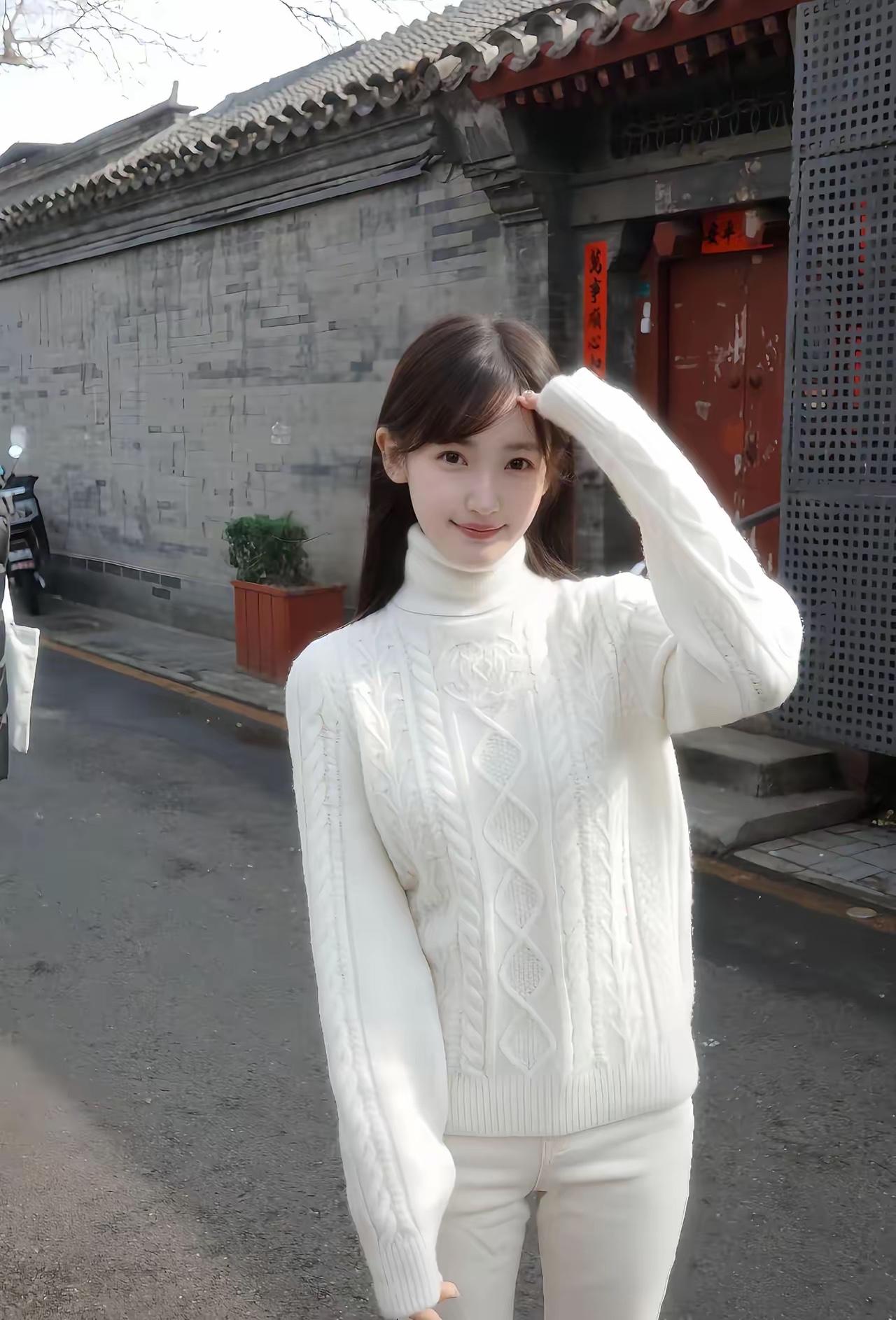 你心中的美女是什么样子漂亮可爱的女孩，就是美女了。