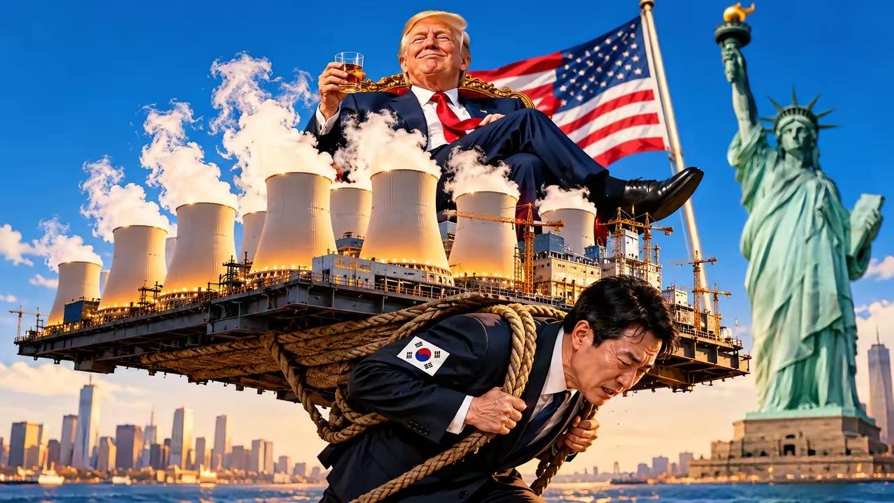 川普这次给韩国送上了一份堪称“史诗级”的合作协议：​韩国自备干粮、自带供应链，