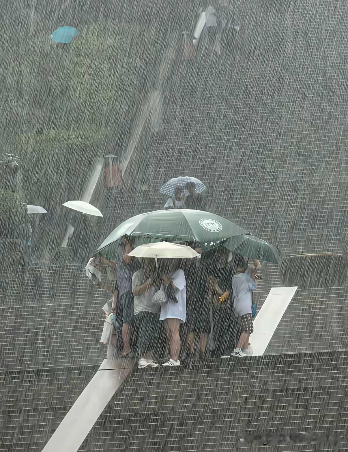 假期10月2日，泰山大风降雨，山顶气温10度，索道停运，还不让步行下山，至使大量