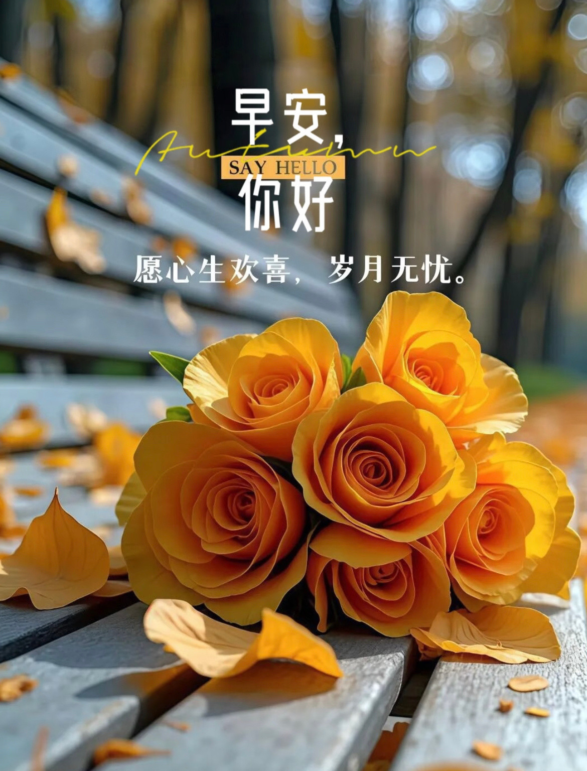 别浪费今天的开心，也别提前担忧明天的烦恼。新一天的阳光洒下，我们要比昨天更快乐