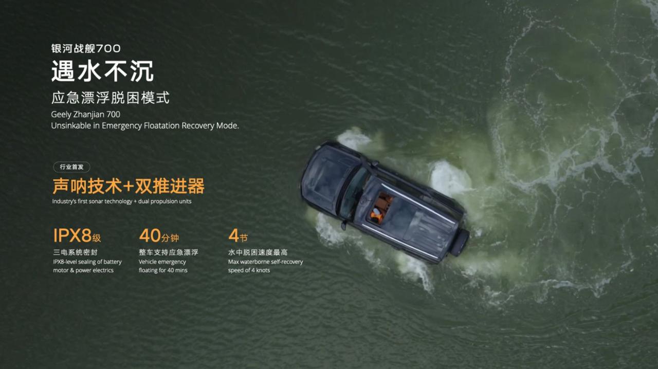 【又一个能浮水的车！银河战舰700支持40分钟！】银河战舰700支持整车I