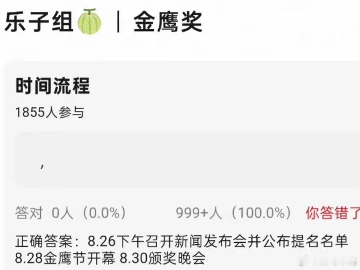 金鹰奖关于金鹰奖的两个🍉（提名时间和视帝视后）🍉1️⃣：8月26日下午金鹰奖