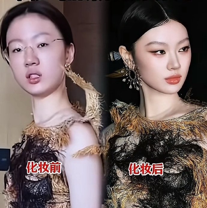 单依纯素颜差点没认出来，化完妆后整个人都有气场了
