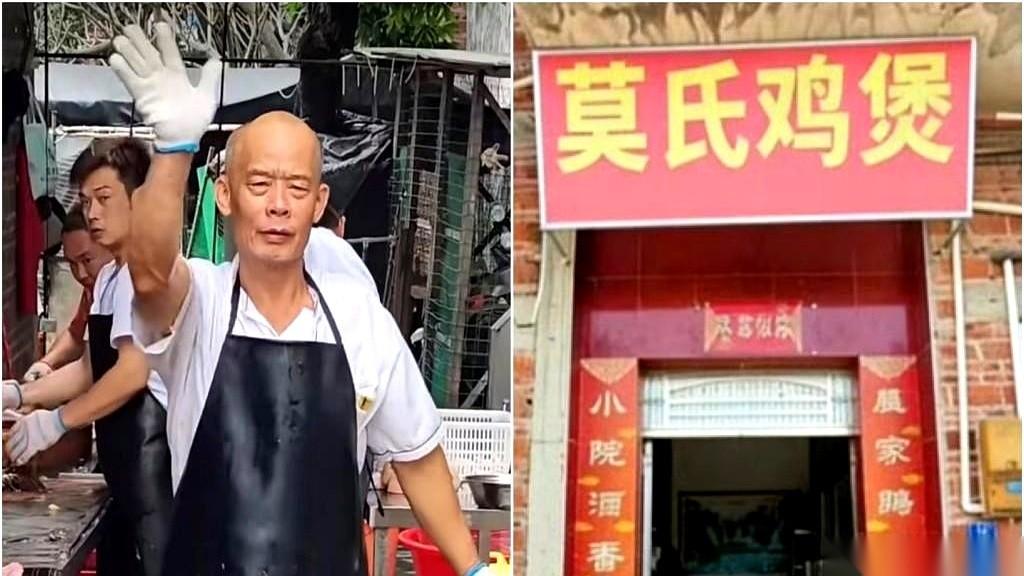 半年前，佛山顺德那家黄牛把排队号炒到几百块的“莫氏鸡煲”，把门外的候餐亭给拆了。