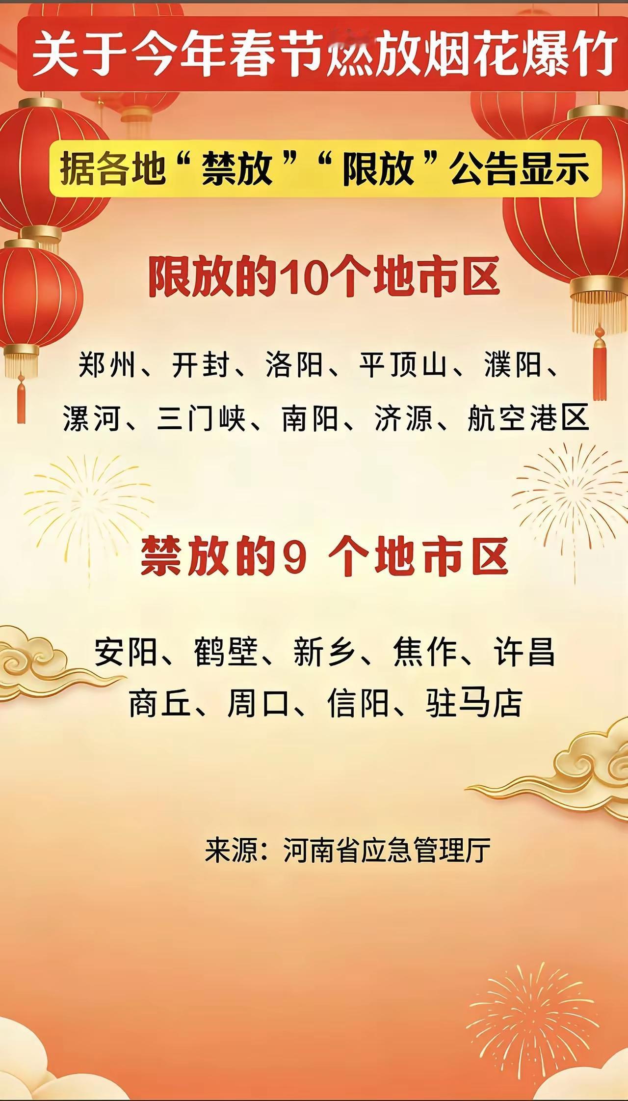 河南今年过年居然还是有地方禁放烟花爆竹🧨