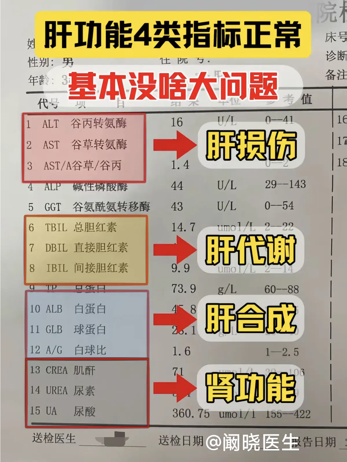 不是粉丝因为肝功能看不懂而整天焦虑，没肝病也给自己愁出毛病了。虽然肝功...