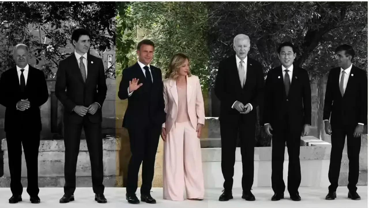 才1年的时间感觉物是人非，去年参加意大利G7峰会的7名领导人今年只剩2人出席加拿