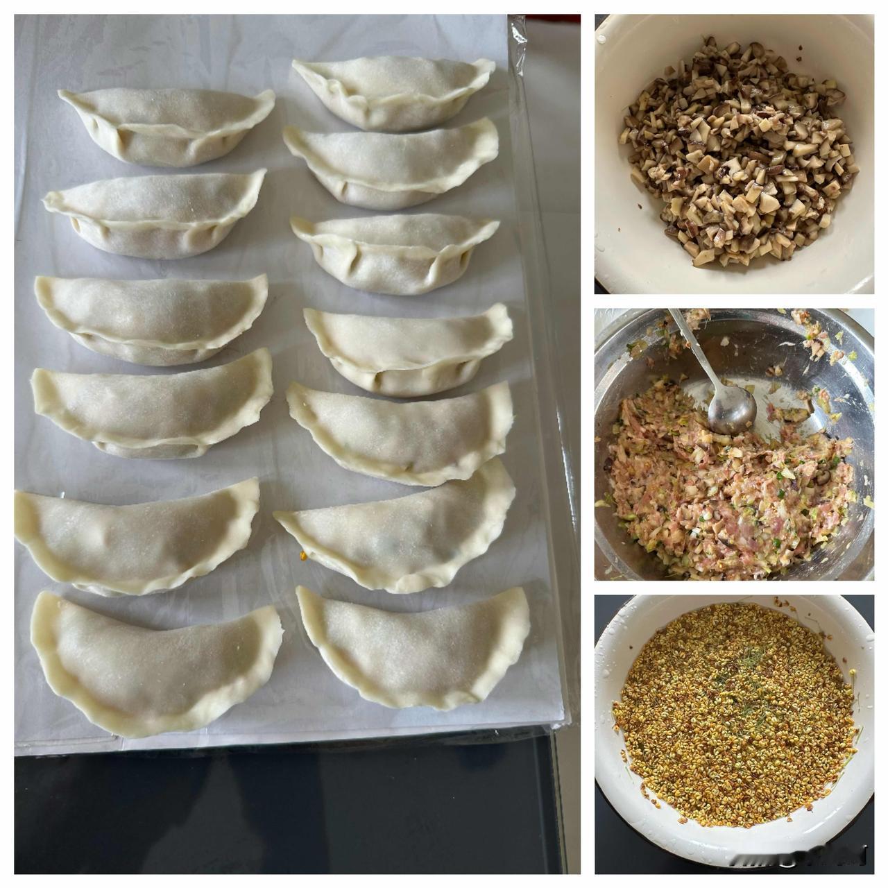 “没听说过吧，桂花馅的饺子来了”。家门口盛开的桂花真的被我包到饺子里！欲买桂