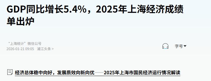 全国的GDP才增长了5%，作为大城市上海反而增长了5.4%，这就说明了一个问题，