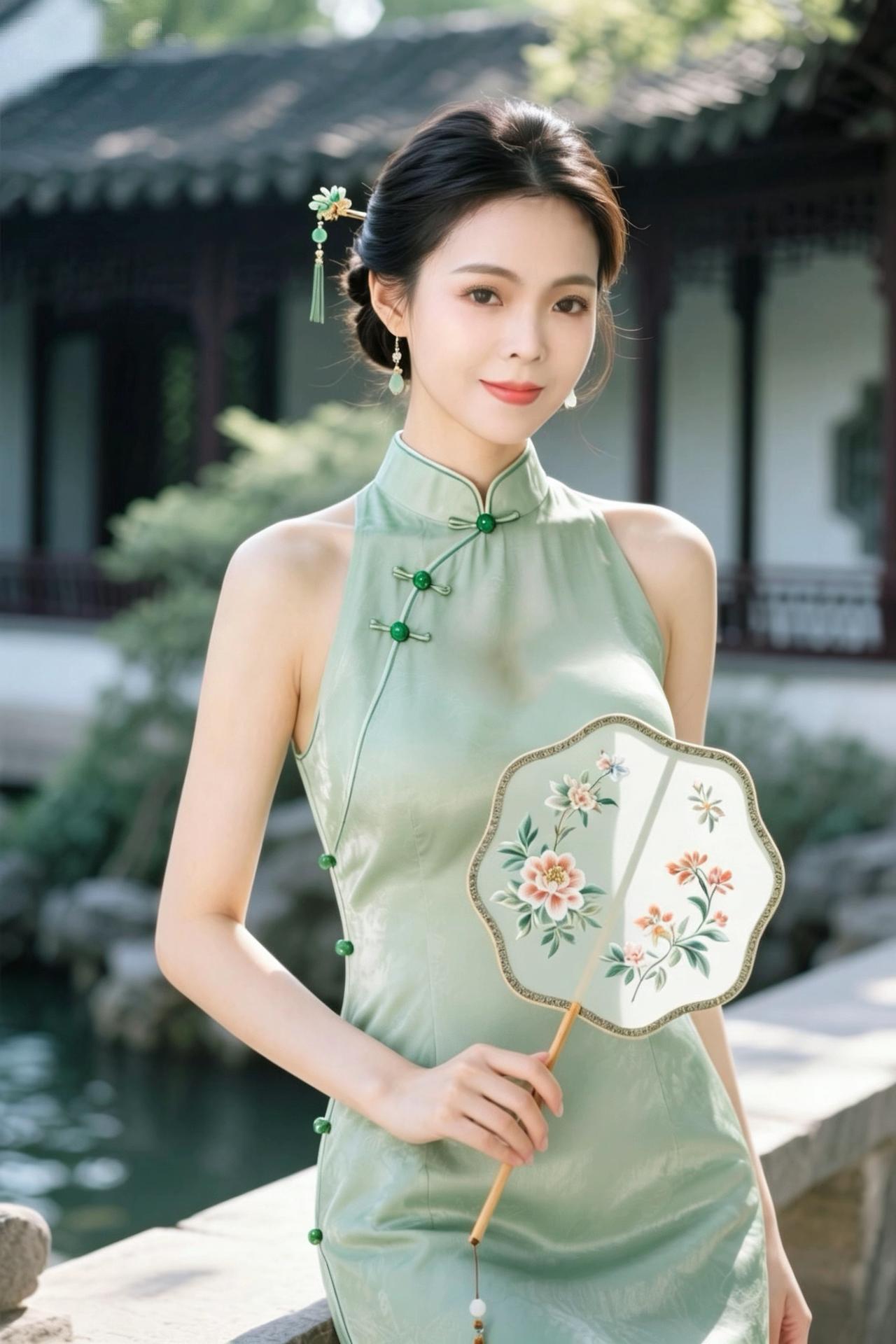 旗袍之争：瘦高vs丰满，姐全都要👗昨天在民国风电影小镇我们四个换了旗袍拍