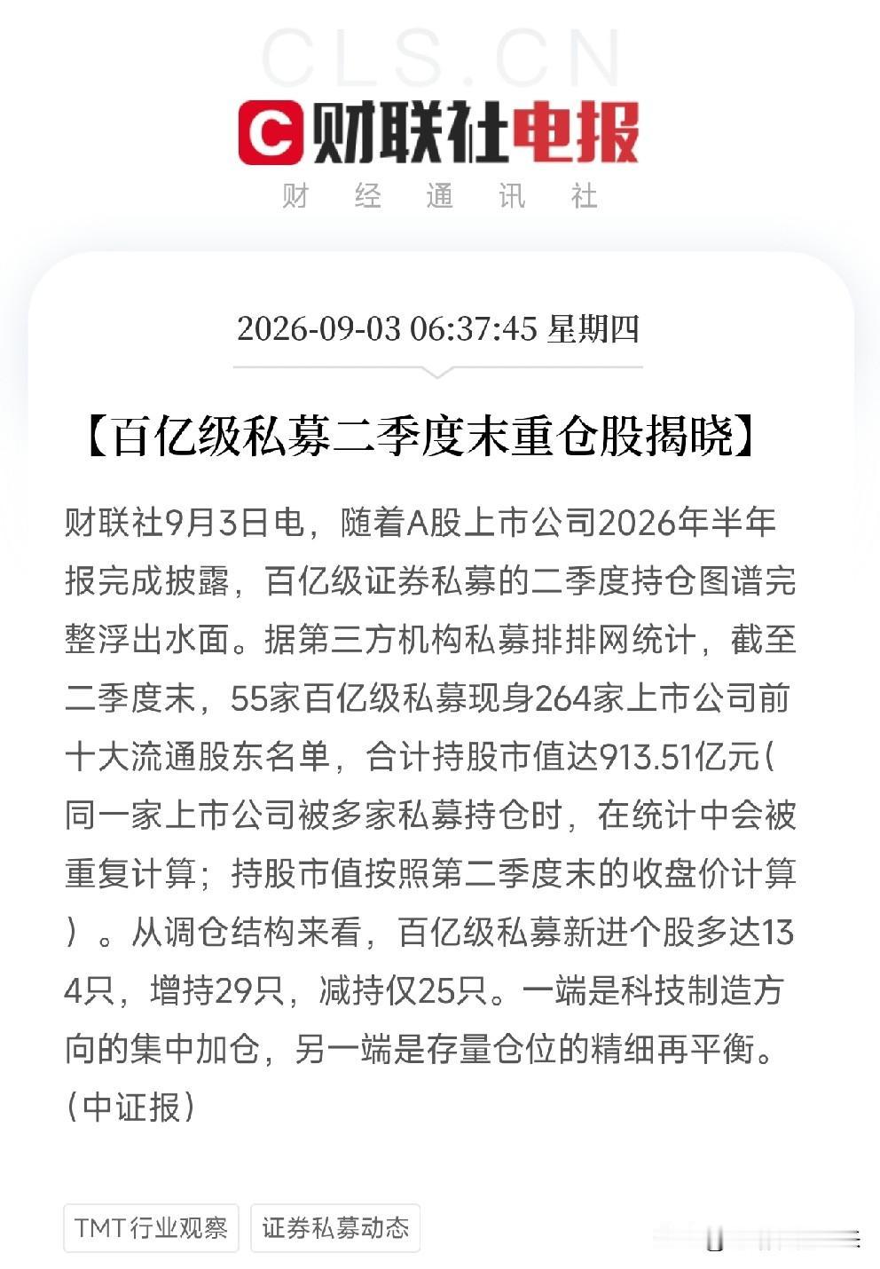 早上6点半，一份私募的统计，像一束探照灯，照出了市场上激进且聪明的那批钱，正在往