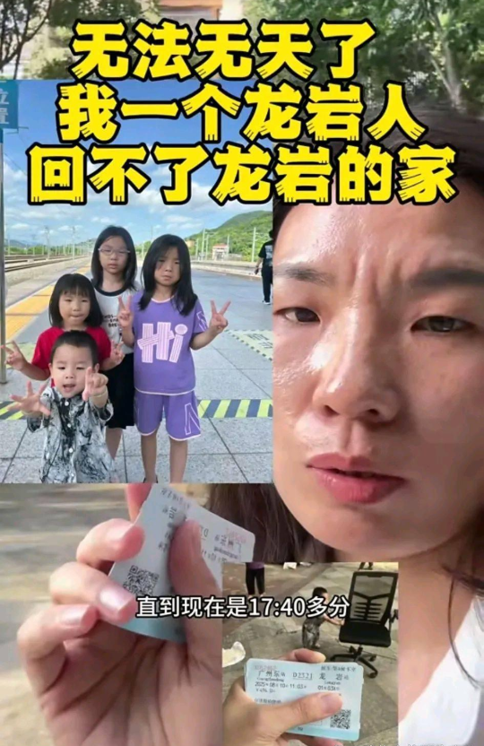 单亲妈妈发视频痛诉：自己带4个孩子坐高铁被要求补3张儿童票，自己一个龙岩人，却回