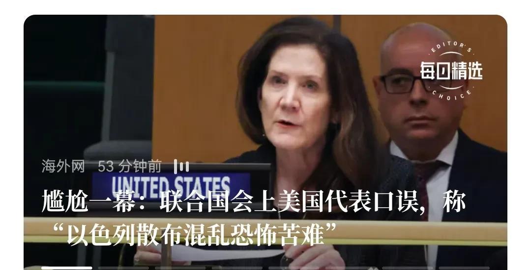 联合国的美国代表发言被“理解为口误”，其实不一定，可能她真是那么想，出于“政治正