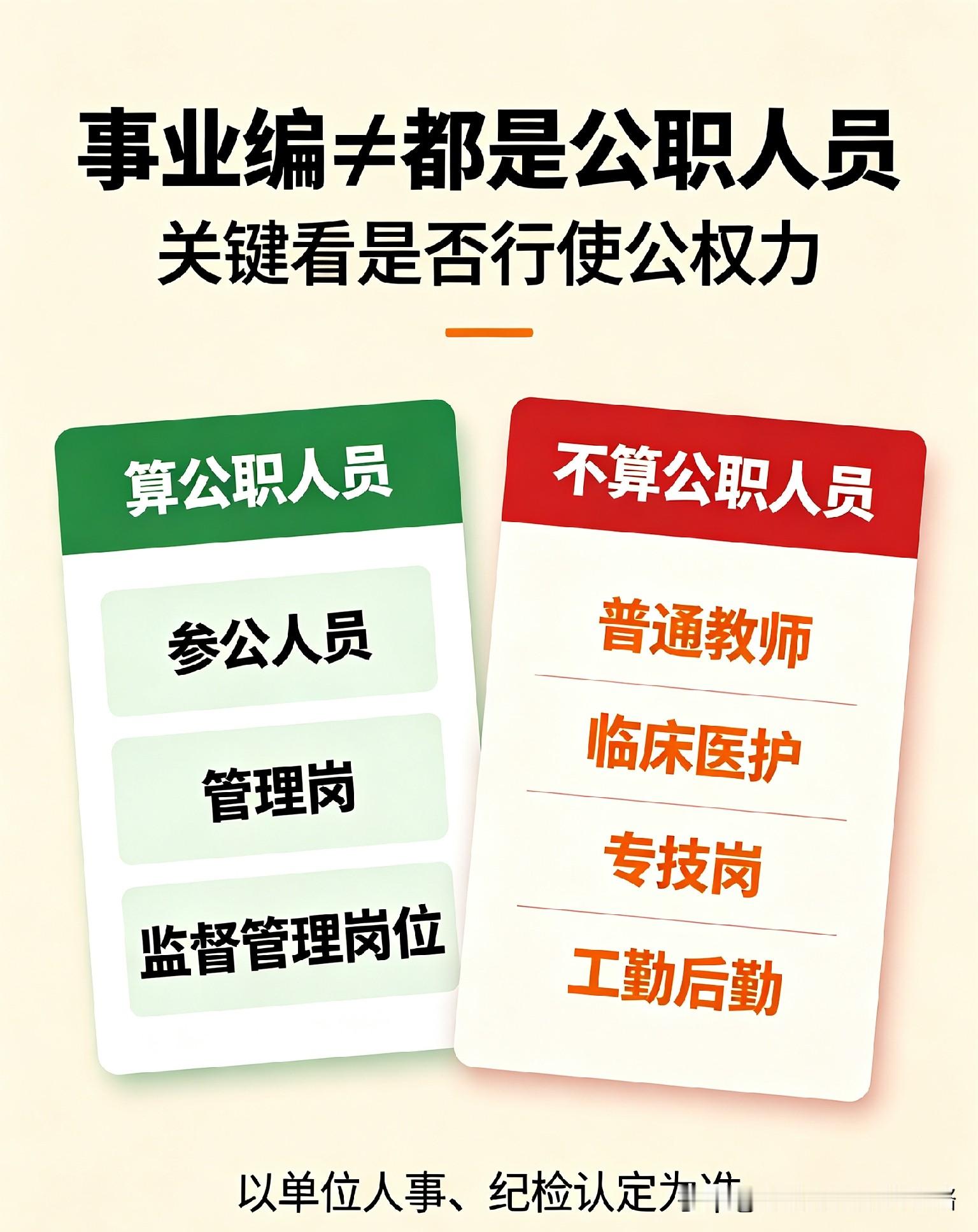 很多人以为，只要有事业编，就是国家公职人员。其实真不是！判断标准不是看有没有编制，核心看你是否在行使