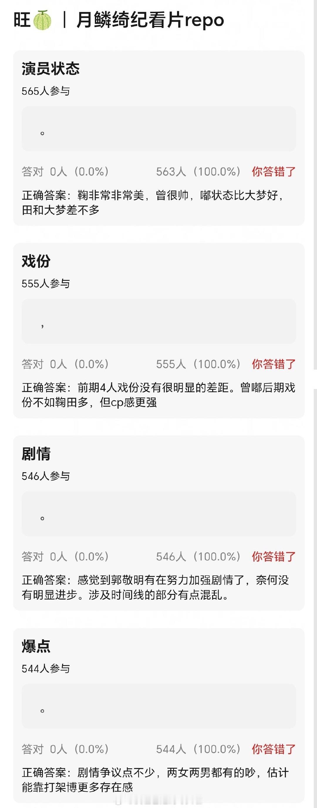 鞠婧祎、曾舜晞、陈都灵、田嘉瑞月鳞绮纪看片反馈：1️⃣鞠婧祎非常非常美，陈都灵状