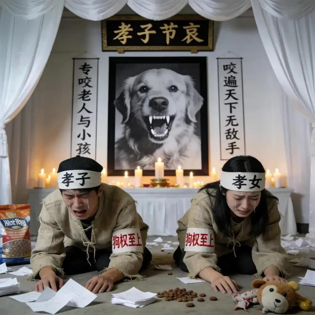 很多所谓爱狗的人实在太虚伪了，他们眼里只有狗没有人。这条上百斤重的大狗已经咬伤了