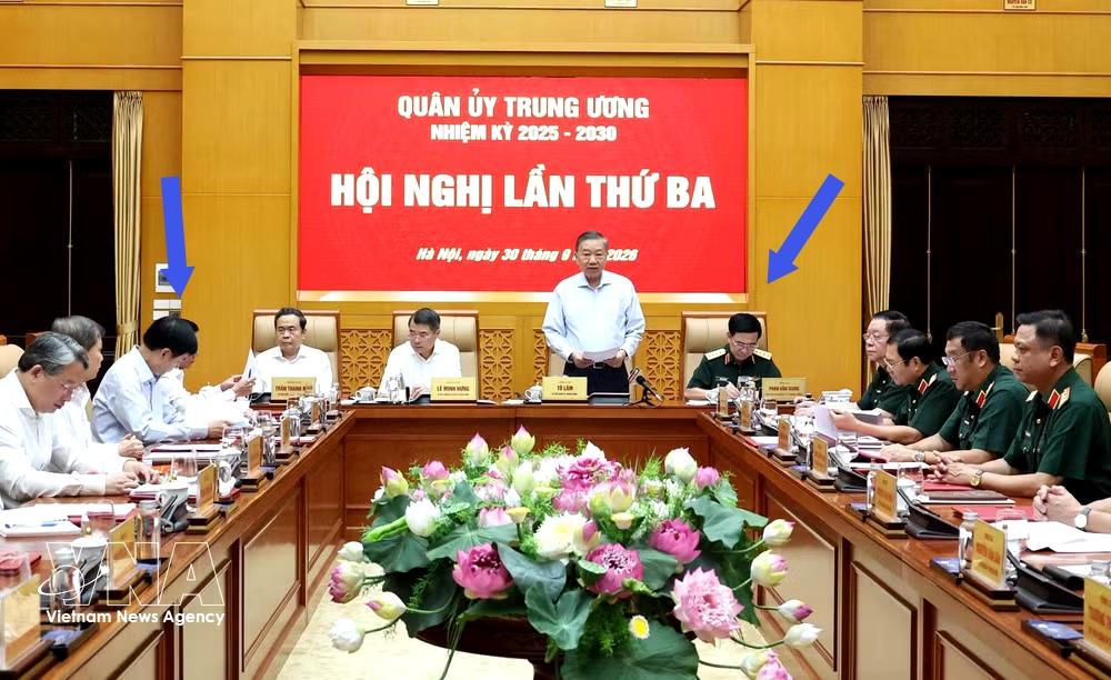 尴尬了！9月30日苏林主持召开越南中央军委会议，竟然把陈锦秀晾在一边。越南中