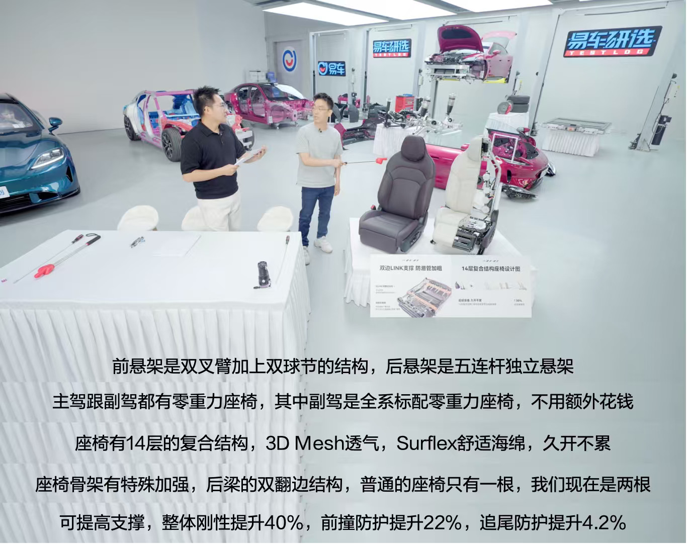尚界Z7全网首拆上尚界Z7的隔音、座椅用料，座椅骨架等等，同样是如此舍得下本。这