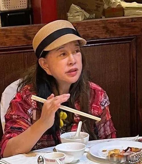 刘晓庆素颜聚餐