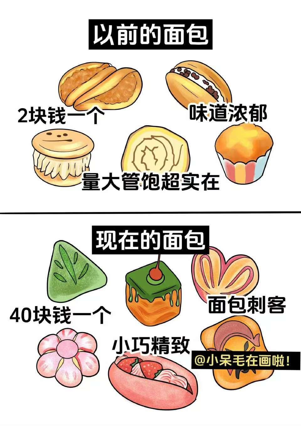 面包界真的需要一个蜜雪冰城了！我去各大面包店看，随便一个吐司都要32-36块钱
